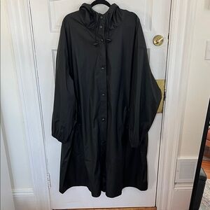 ASOS Curve Black Hooded Trench Coat